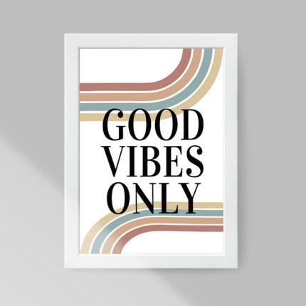 تابلو  مدل مینیمال Good Vibes only کد S2922bw